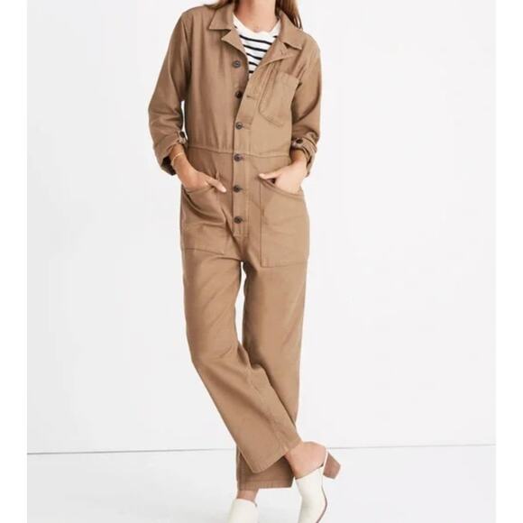 Madewell Pants - Madewell As Ever Coveralls jumpsuit sz S olive brown utility farm work